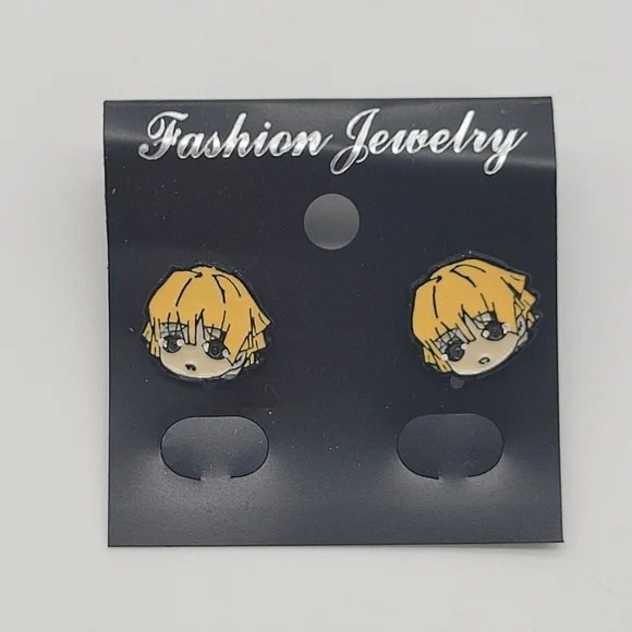New Japan Anime Demon Slayer Stud Earring set of 3 - Picture 3 of 5